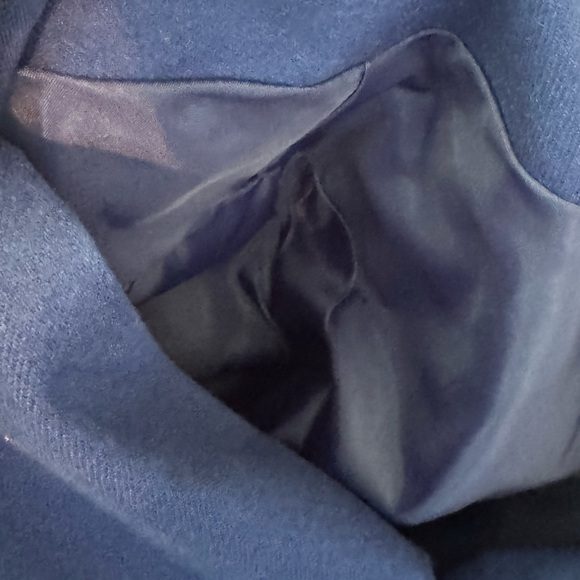 B-51 Joan Leslie Blue Wool Blend Long Sleeve‎ Blazer Suit Jacket Size 12 - Picture 13 of 15